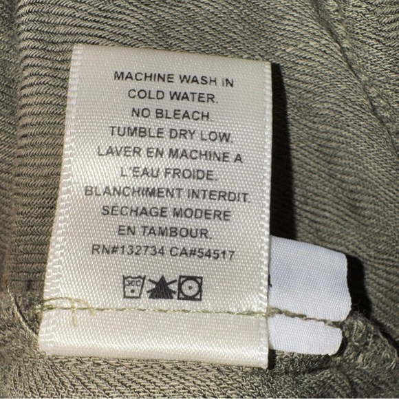 Cloth & Stone plaid olive and black lace up back semi cropped top. Size M GUC - Picture 7 of 7